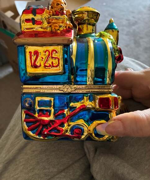 Thomas Pacconi Railroad Train Engine Music Box God Rest You Merry Gentlemen - Picture 1 of 3